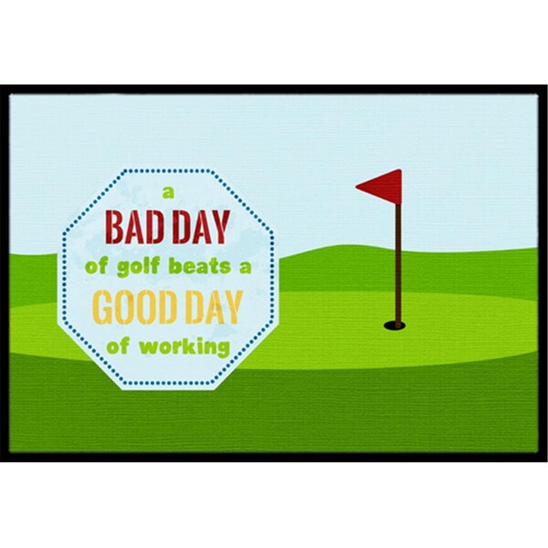 Carolines Treasures A Bad Day At Golf Indoor Or Outdoor Mat 18 x 27 In. SB3091MAT - main
